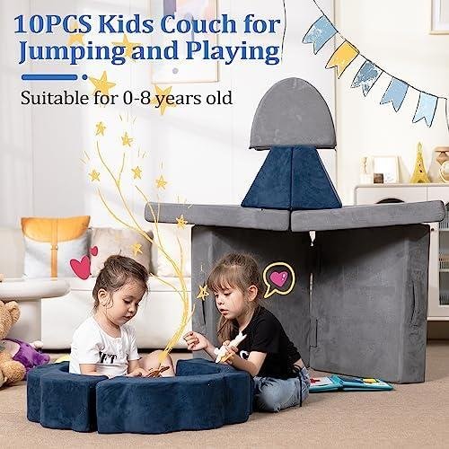 Kids Couch 10PCS: A Versatile and Creative Modular Play Couch Review