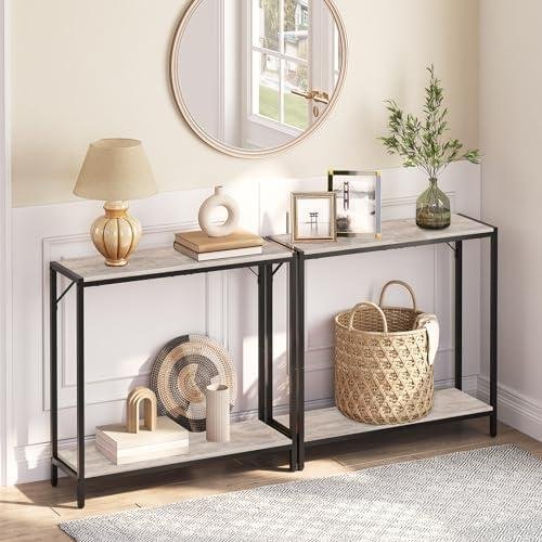 MAHANCRIS 2-Tier Console Table Review: Stylish, Sturdy, and Functional