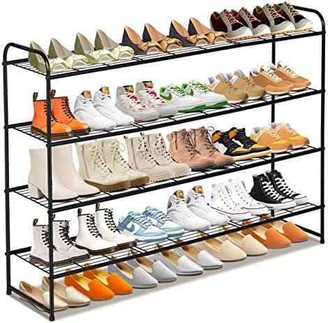 Review: SLEEPING LAMB 4 Tier Long Shoe Organizer - Spacious, Sturdy, and Easy to Assemble