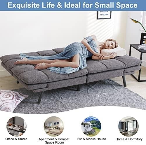 MUUEGM Modern Memory Foam Futon Sofa Bed ​Couch Review