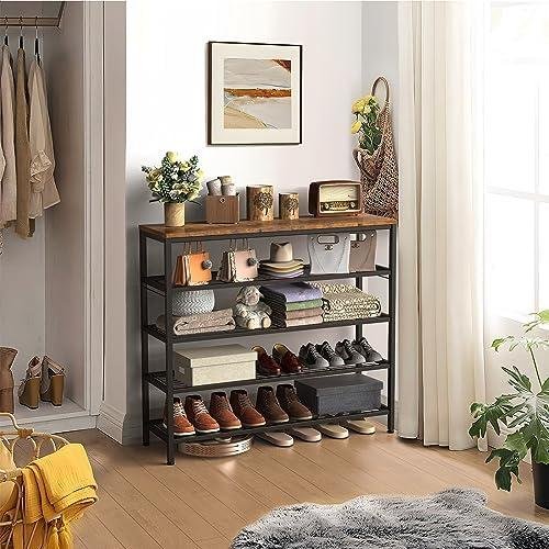 Review: usikey 5-Tier Shoe Rack - Industrial Storage⁣ Organizer