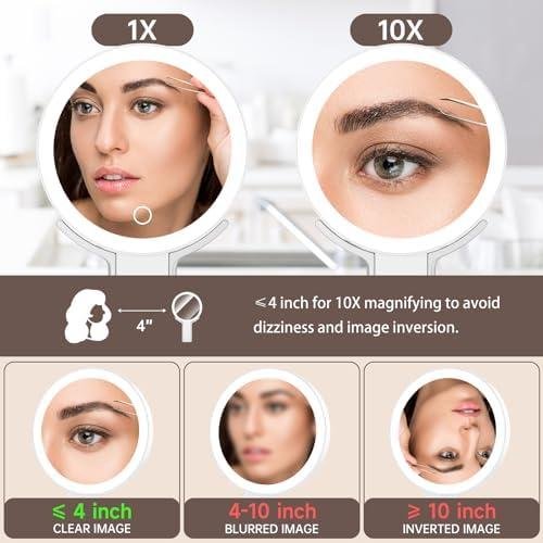 Review: Portable Magnifying Mirror ​with ​Light 2-Sided Makeup Mirror⁣ 3-in-1 for Home & Travel