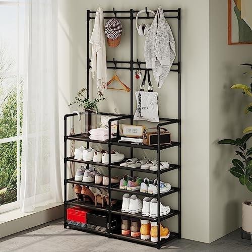 UDEAR‌ 5-Tier Coat and Shoe Rack Review: Organize Your Entryway in Style