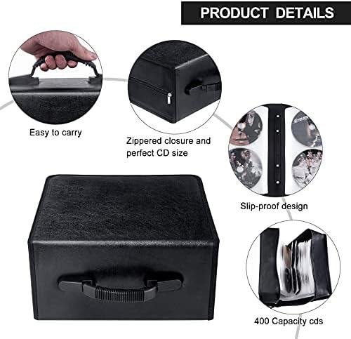 Review: 400 Capacity CD⁤ Case Organizer - Black Leather