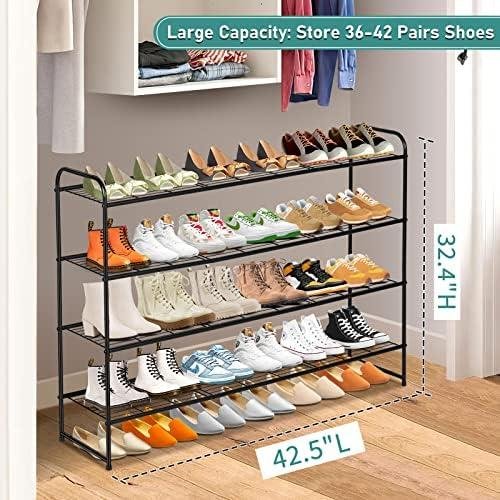 Review: SLEEPING ⁢LAMB 4 Tier Long Shoe Organizer - Spacious, Sturdy, and Easy to​ Assemble