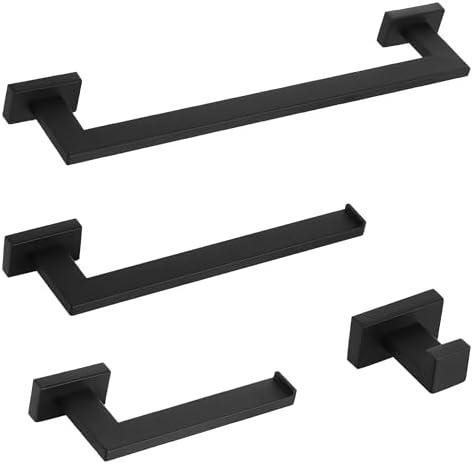 4 Piece Matte Black Bathroom Hardware Set: Our Honest Review!