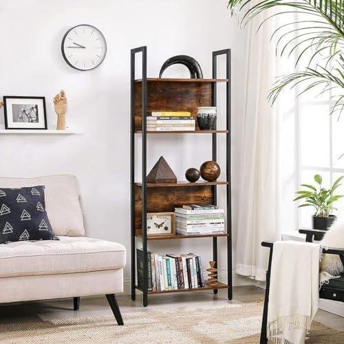 Review: VASAGLE 5-Tier ‍Bookshelf - Stylish, Sturdy, and Safe for All Rooms!